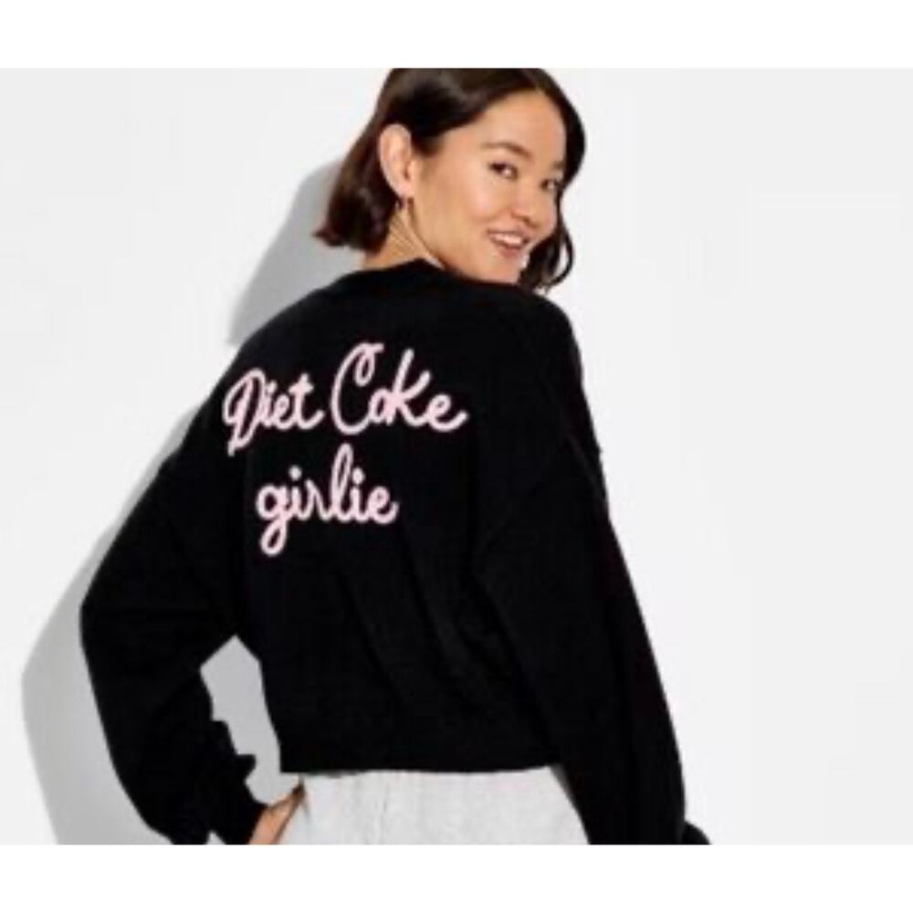 Diet Coke girlie sweater cardigan XL